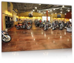 motorcycle-showroom-polished-floor
